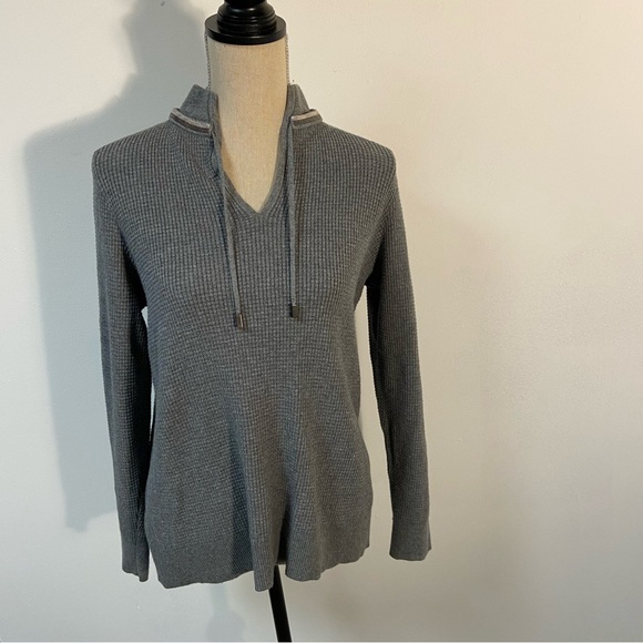 Chico’s Zenergy Women’s Sweater Pullover Waffle Knit Size 1 - Picture 1 of 12